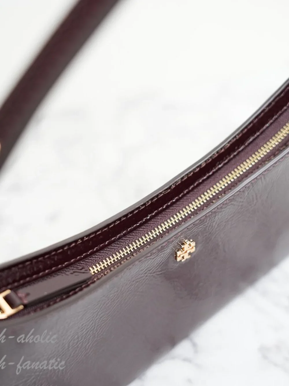 Tory Burch Emerson Crinkle Leather Shoulder Bag 170230 In Agnello NWT